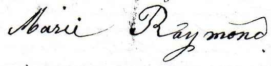 Signature Marie Raymond